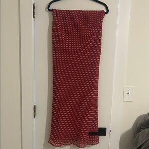 Red Polka Dot Maxi Skirt